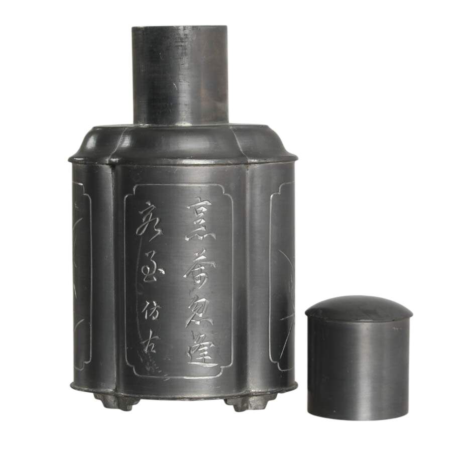 Hong Kong Pewter Tea Caddy-6
