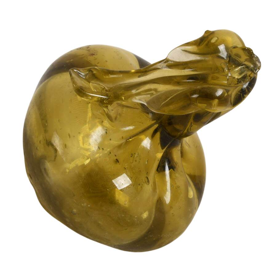 Murano-Style Amber Glass Collection of Five Fruit-2