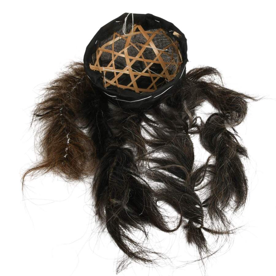 Indonesian Handcrafted Rangda Wooden and Goat Hair Mask-10