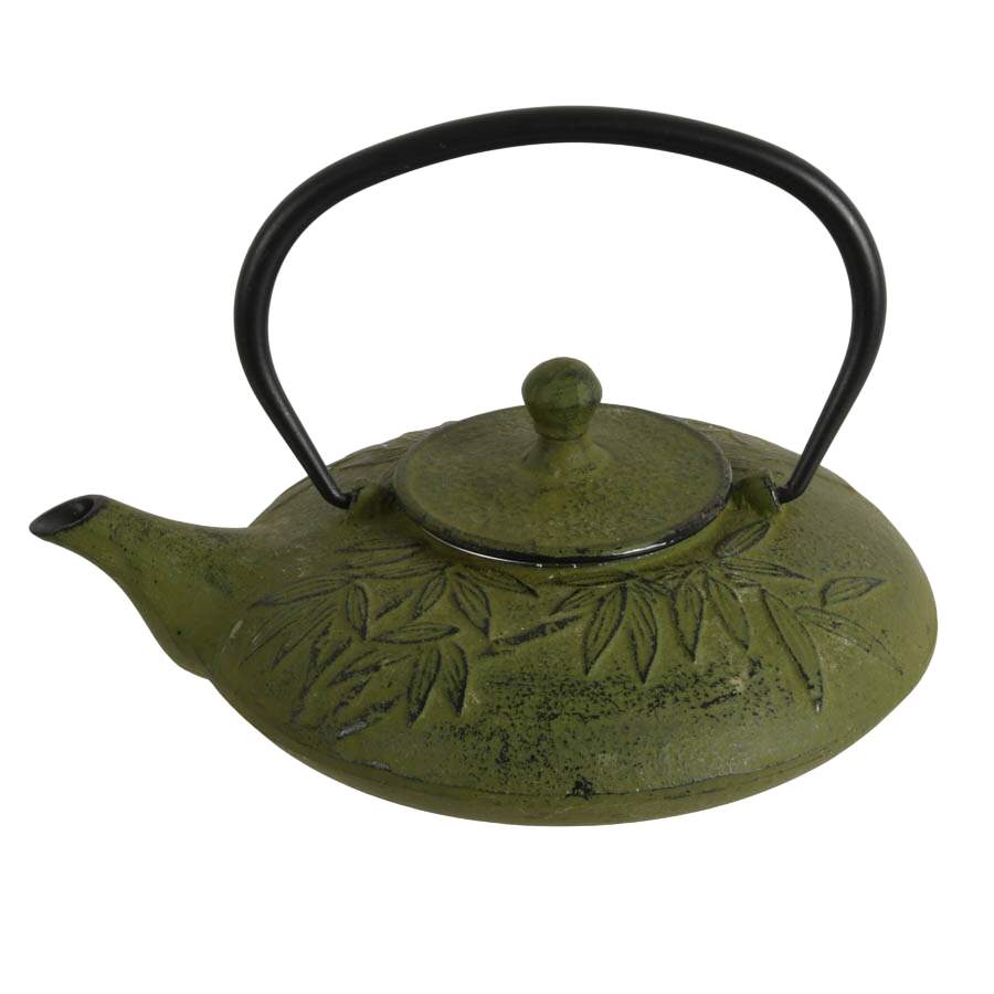 Japanese Cast Iron Kettle and Dragonware Cups-2