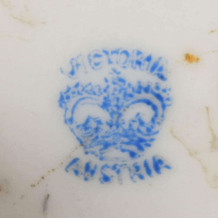 Antique Victoria Austria Hand-Painted Porcelain Loving Cup-8