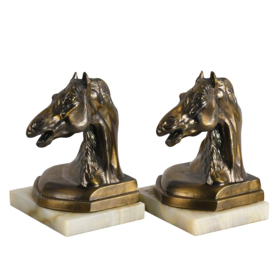 Pair of Horse Head Bookends-2