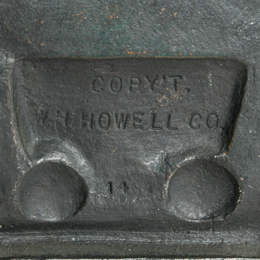 W. H. Howell Co. Cast Iron "Tracking West" Bookends-5