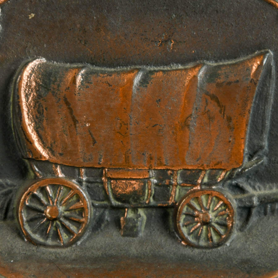W. H. Howell Co. Cast Iron "Tracking West" Bookends-2
