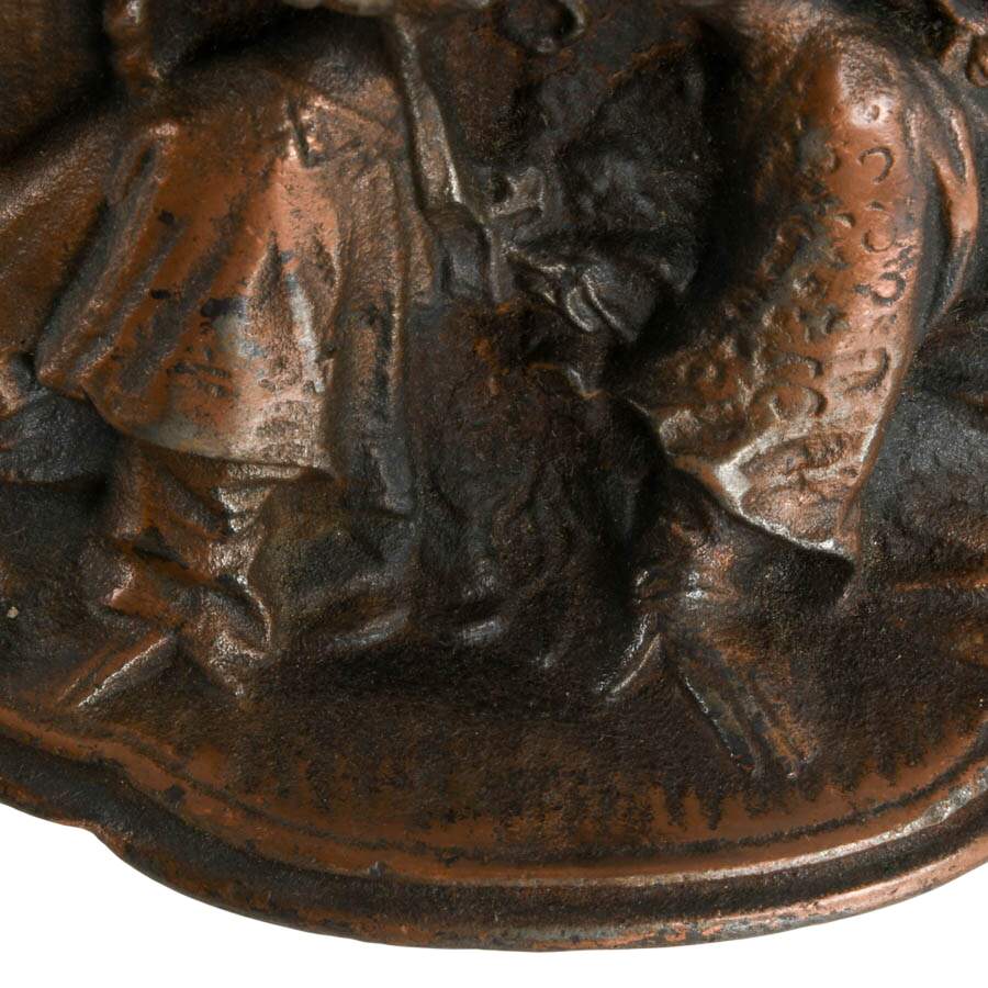 Art Deco Bronze Siam Kissing Couple Bookends-5
