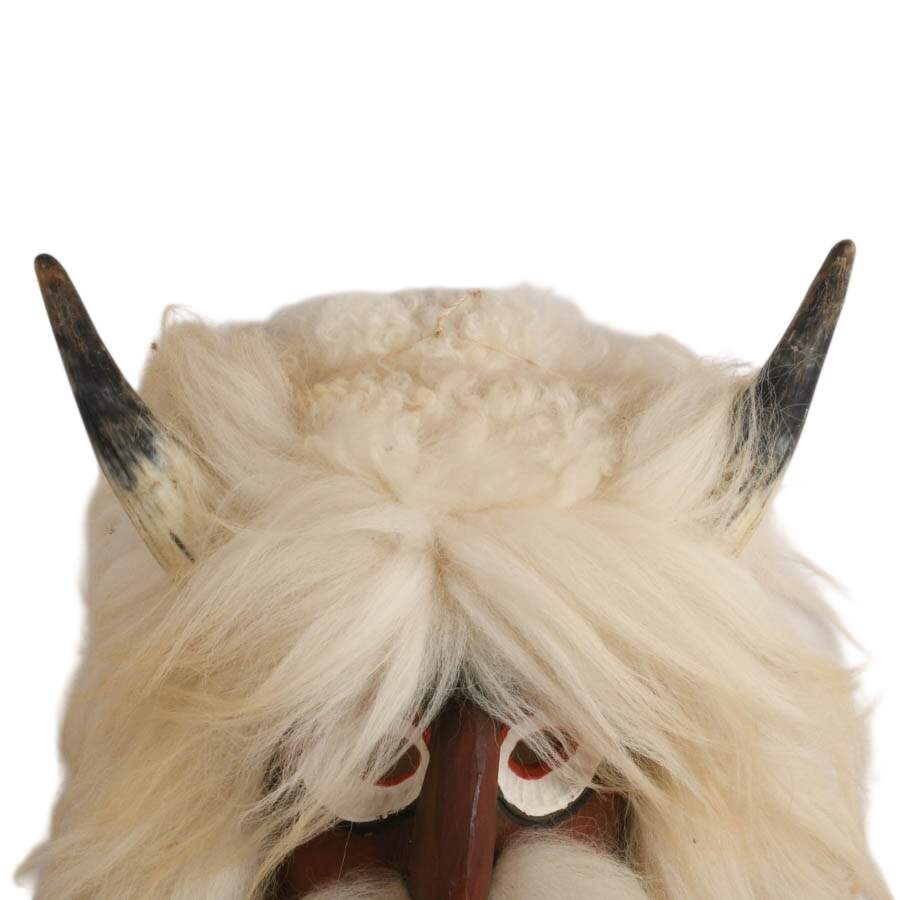 Hand-Made Romanian Fur Ceremony Mask-3