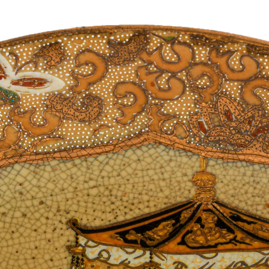 Hand-Painted Decorative Royal Satsuma Porcelain Plate-3