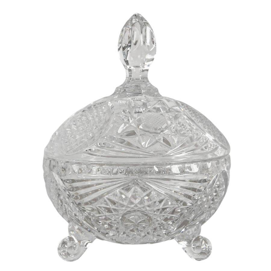 Lead Cut Crystal Candy Bowl-2