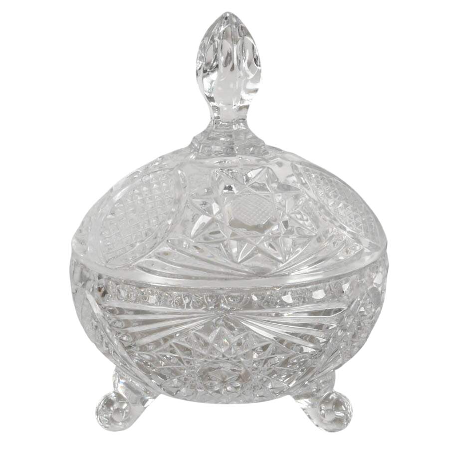 Lead Cut Crystal Candy Bowl-1