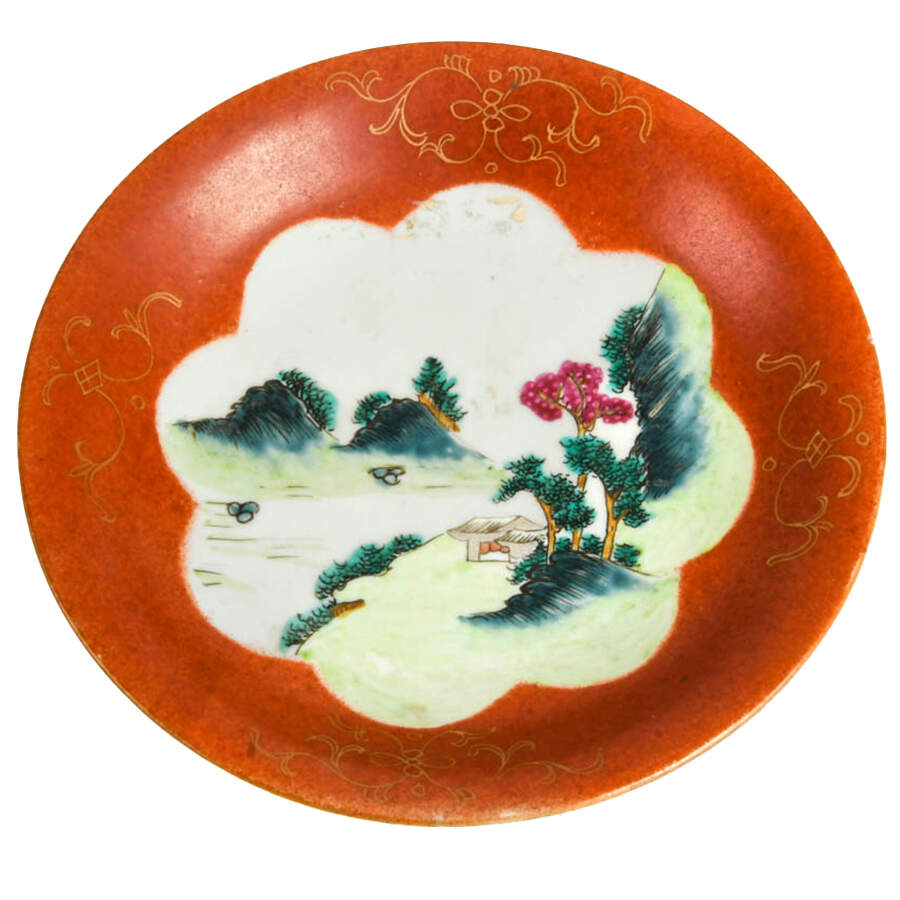 Antique Qing Dynasty Chinese Porcelain Hand-Painted Plate-1