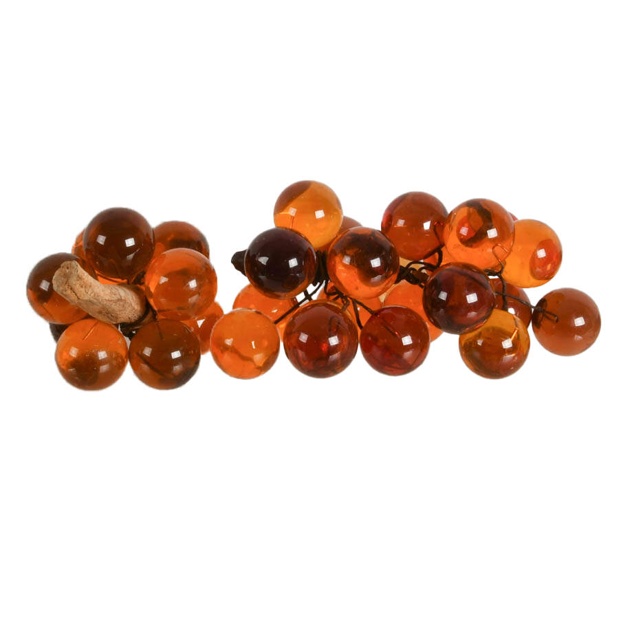 Four Mid-Century Modern Translucent Amber Grape Cascades-2