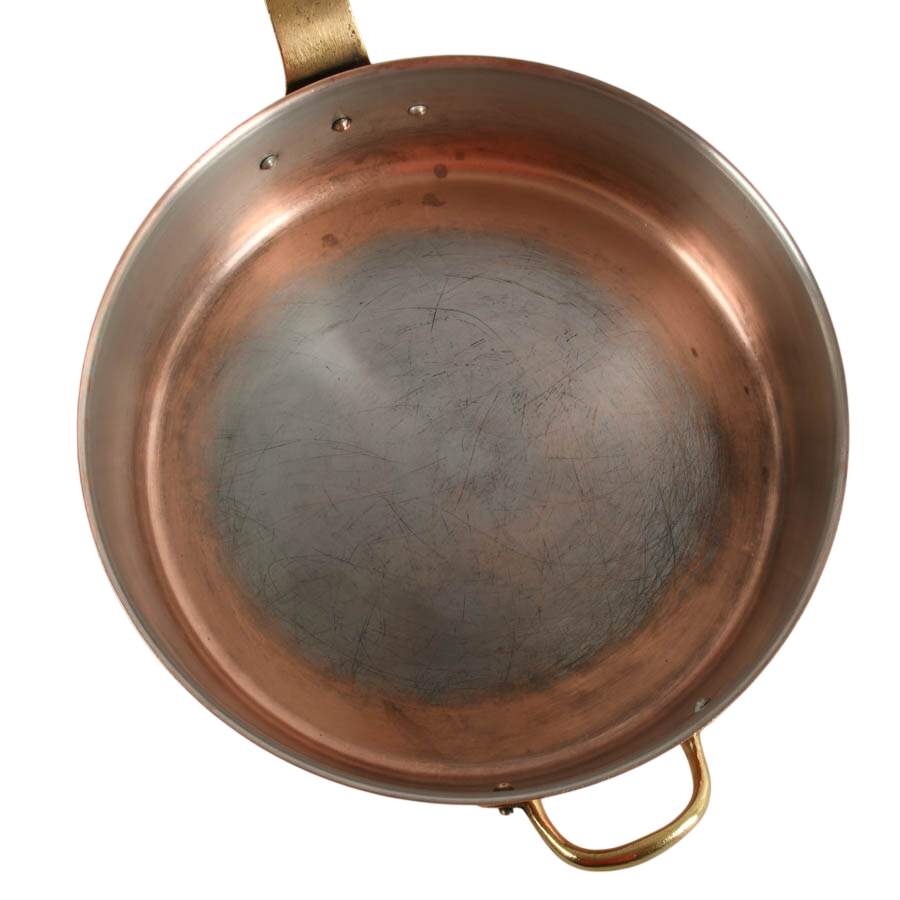 Polished Stainless Steel Sauté Pan In the Style of Mauviel M'Heritage-5