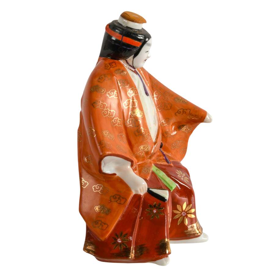 Hand-Painted Japanese Kikkoman Plum Wine Porcelain Decanter-4