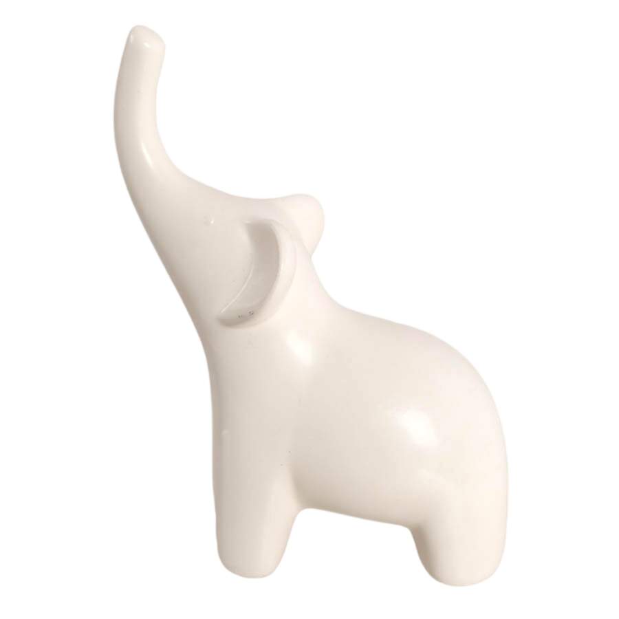 Herd of Six Stone and Ceramic Décor Elephants-8