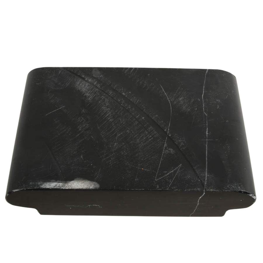 1930's Art Deco Black Marble Ashtray-6
