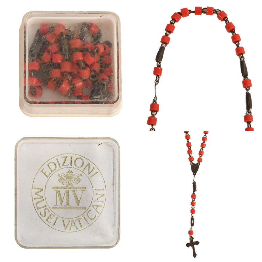 Last Rites Crucifix Box with Holy Water and Edizioni Musei Vaticani Rosary-9