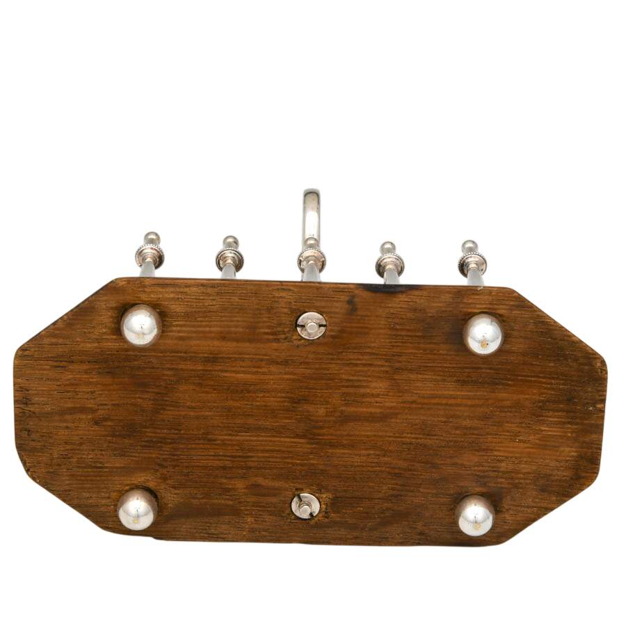Antique Victorian Silverplate Oak Toast Rack-6