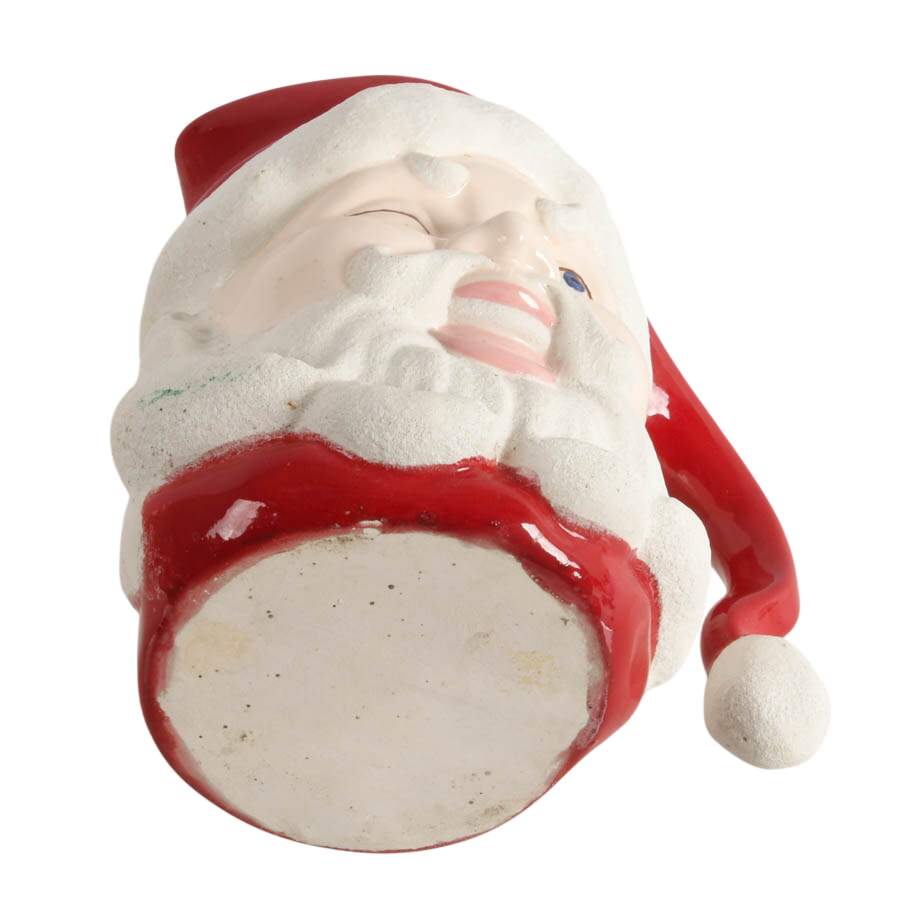 Mid-Century Ceramic Winking Santa Pitcher-6
