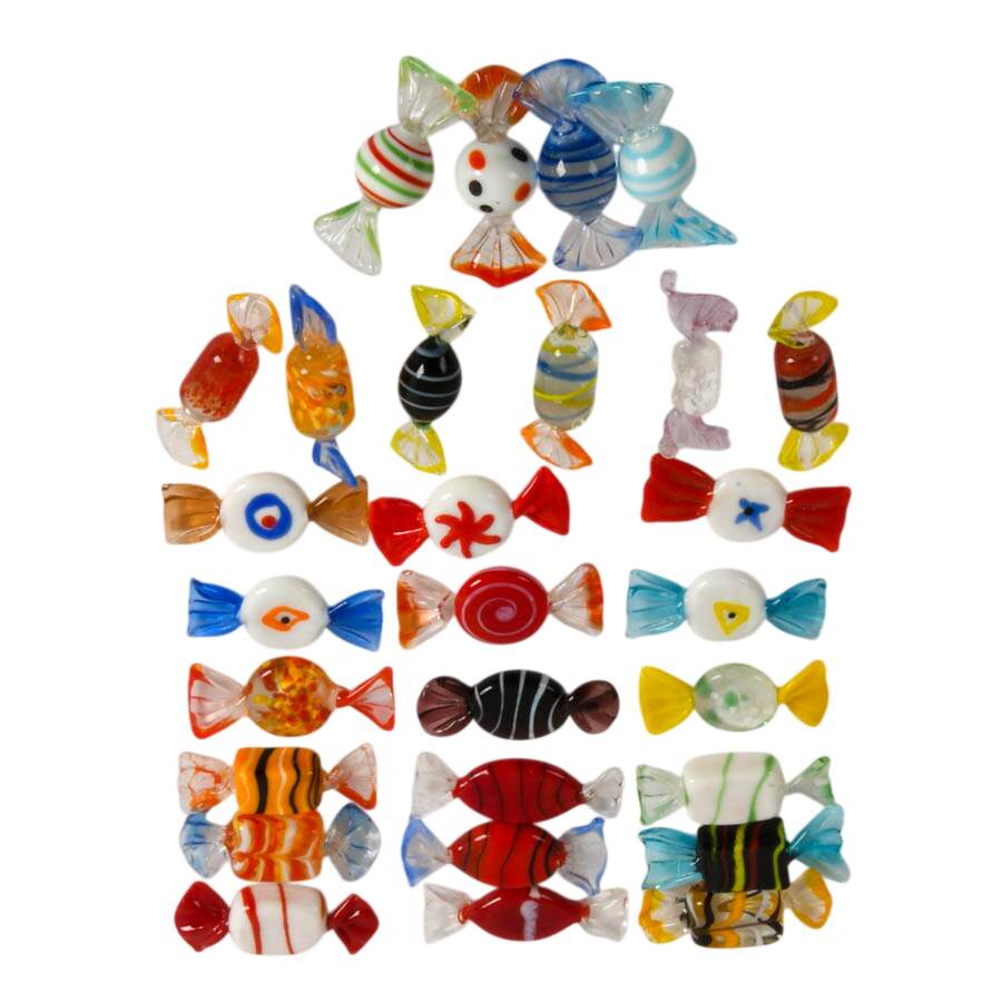 28-Piece Hand-Blown Glass Candies-2