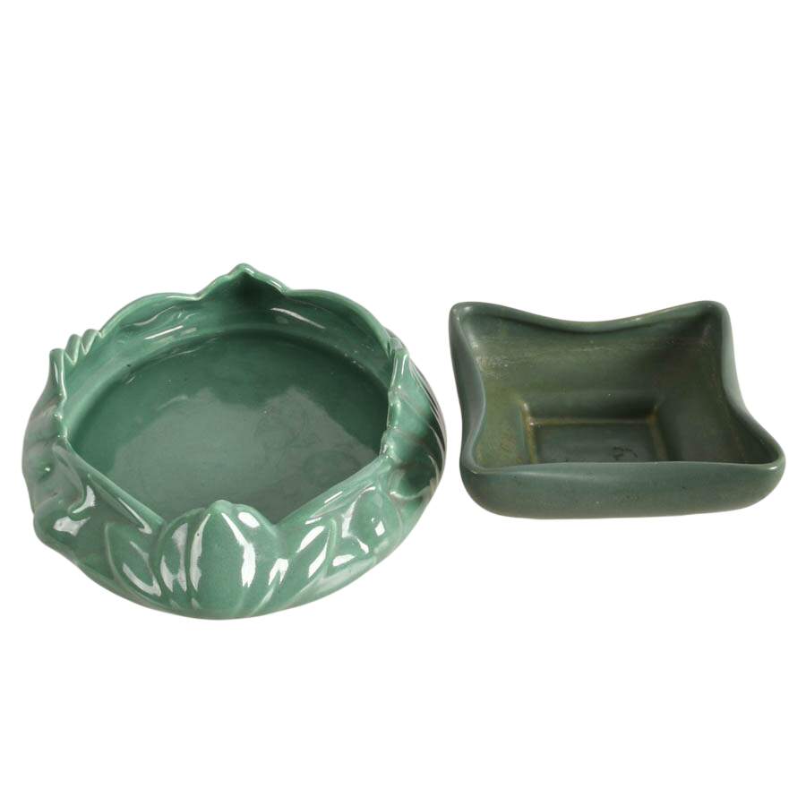 Pair of Mid-Century Modern Pottery Bowls Including Camark Pottery and McCoy-1