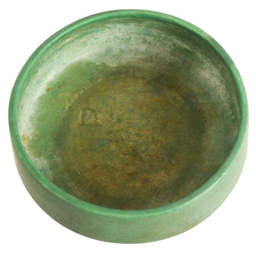 Antique Cucumber Matte Pottery Bowl Attributed to Hampshire Pottery-3