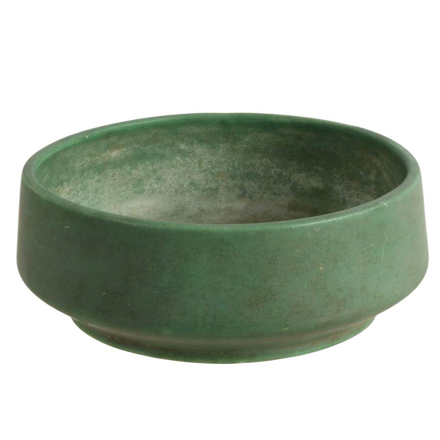 Antique Cucumber Matte Pottery Bowl Attributed to Hampshire Pottery-2
