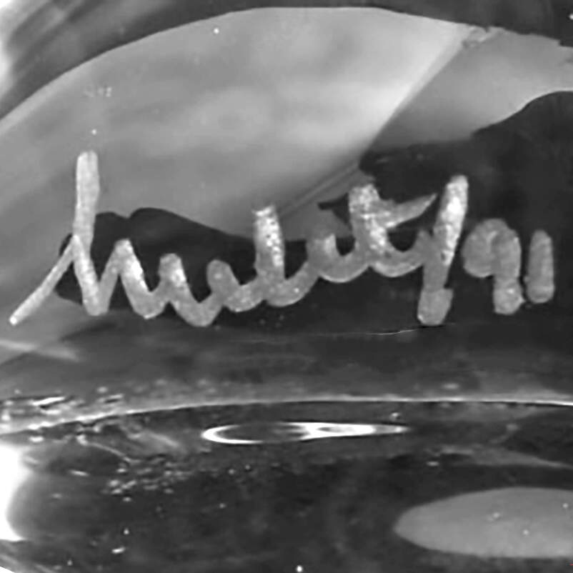 Trio of Hand-Blown Glass Kiss Paperweights: 2 Are Hulet Glass-5