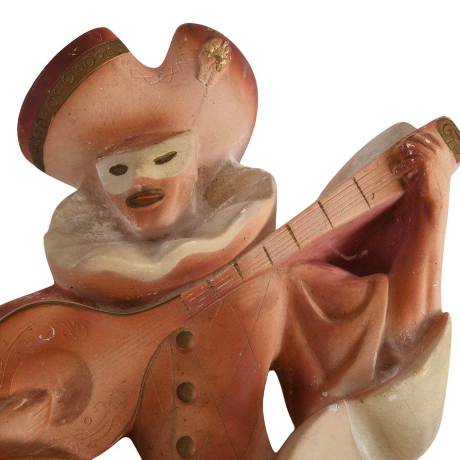 Mid-Century Pair of Miller Studios Chalkware Harlequin Dancers-6