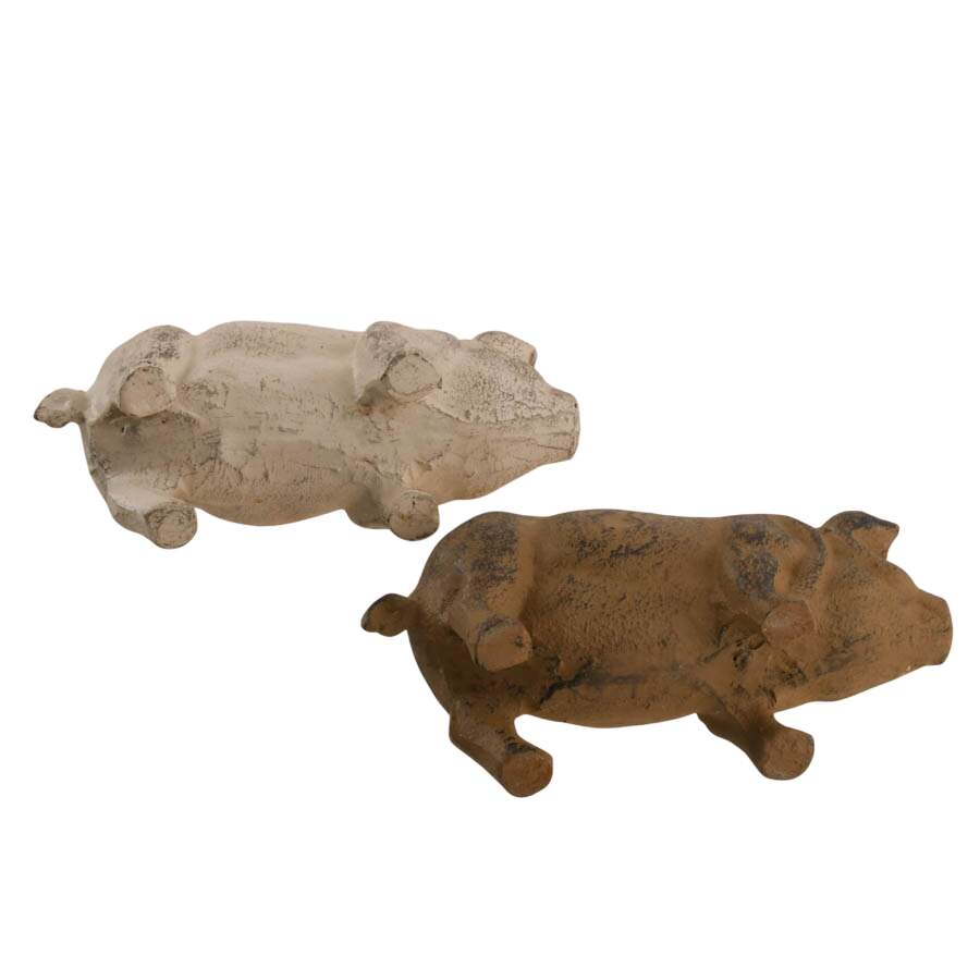Pair of Cast Iron Pig Doorstops-7
