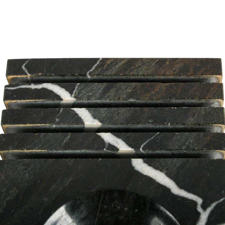 Black Marble Inkwell and Letter Set-2