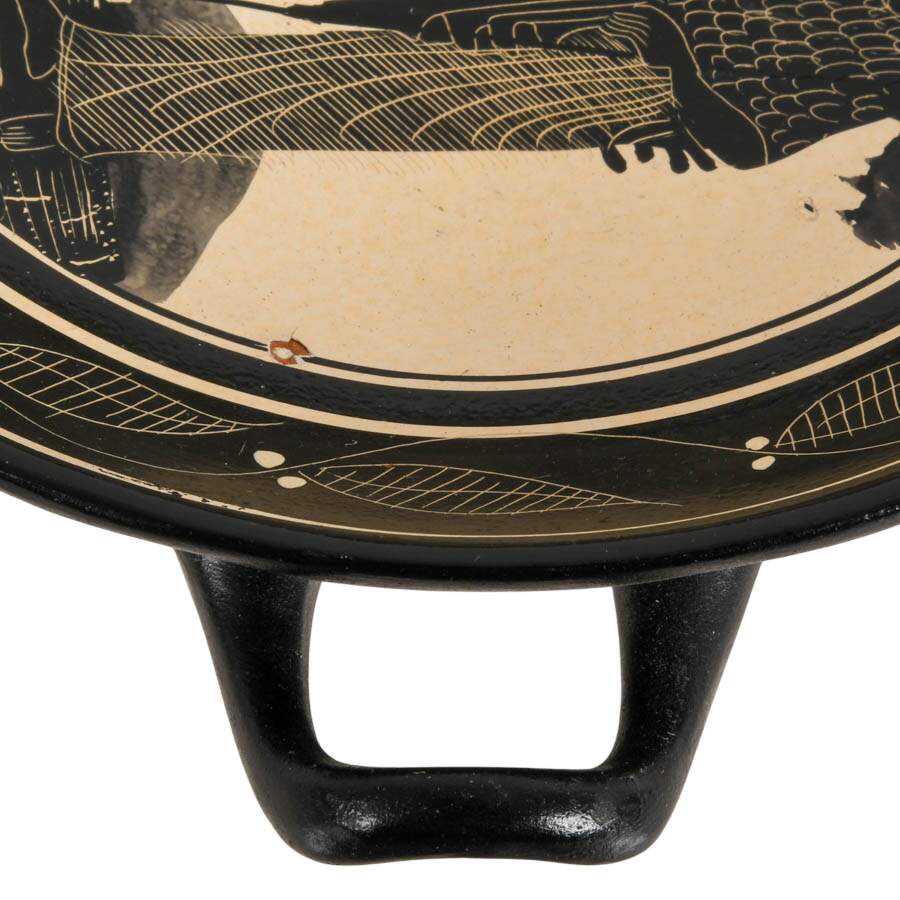 Athene and Heracles Hand-Painted Greek Souvenir Kylix-4