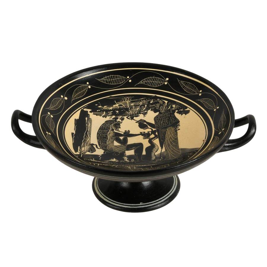Athene and Heracles Hand-Painted Greek Souvenir Kylix-1