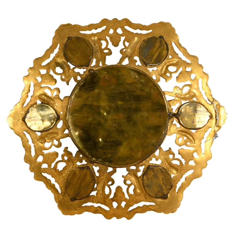 Ornate Baroque Roman Chariot Cast Brass Relief Charger Wall Plaque-7
