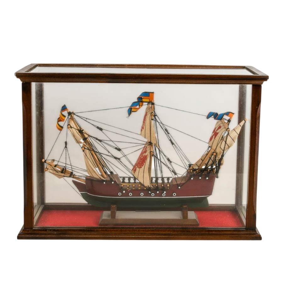 Vintage 16th Century Spanish Galleon Ship Model-4