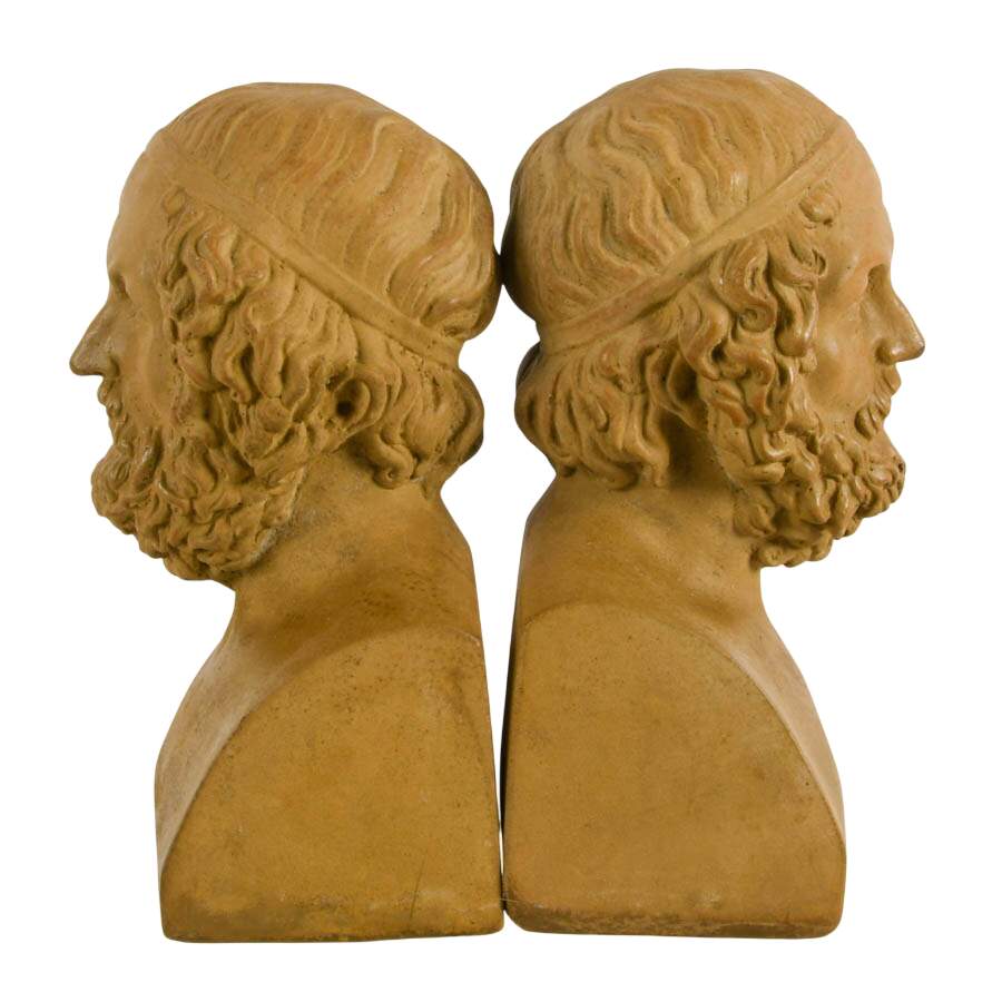 Pair of Concrete Bookends of Homer-4