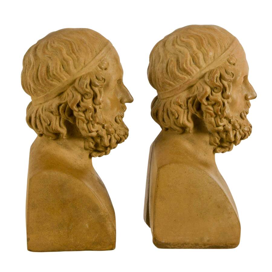 Pair of Concrete Bookends of Homer-3