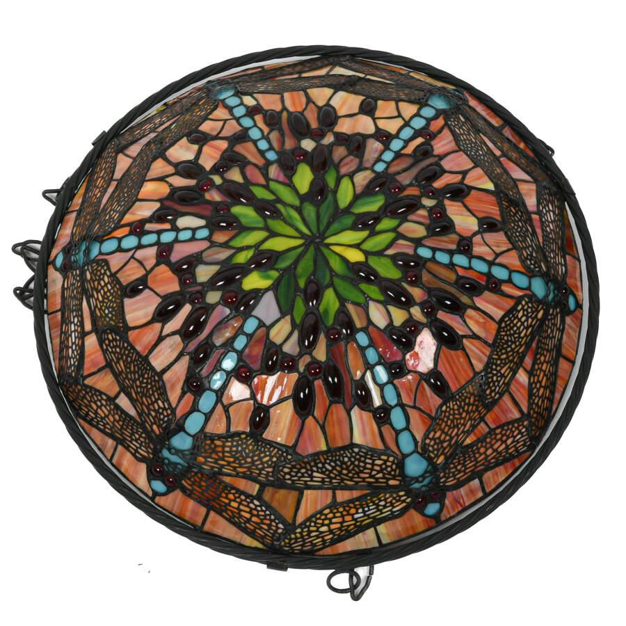 Tiffany-Style Stained Resin Hanging Dragon Light-4