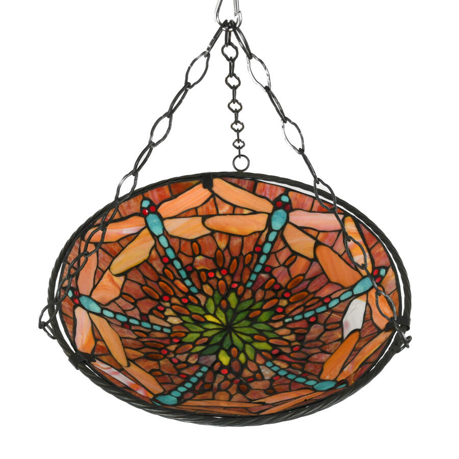 Tiffany-Style Stained Resin Hanging Dragon Light-3