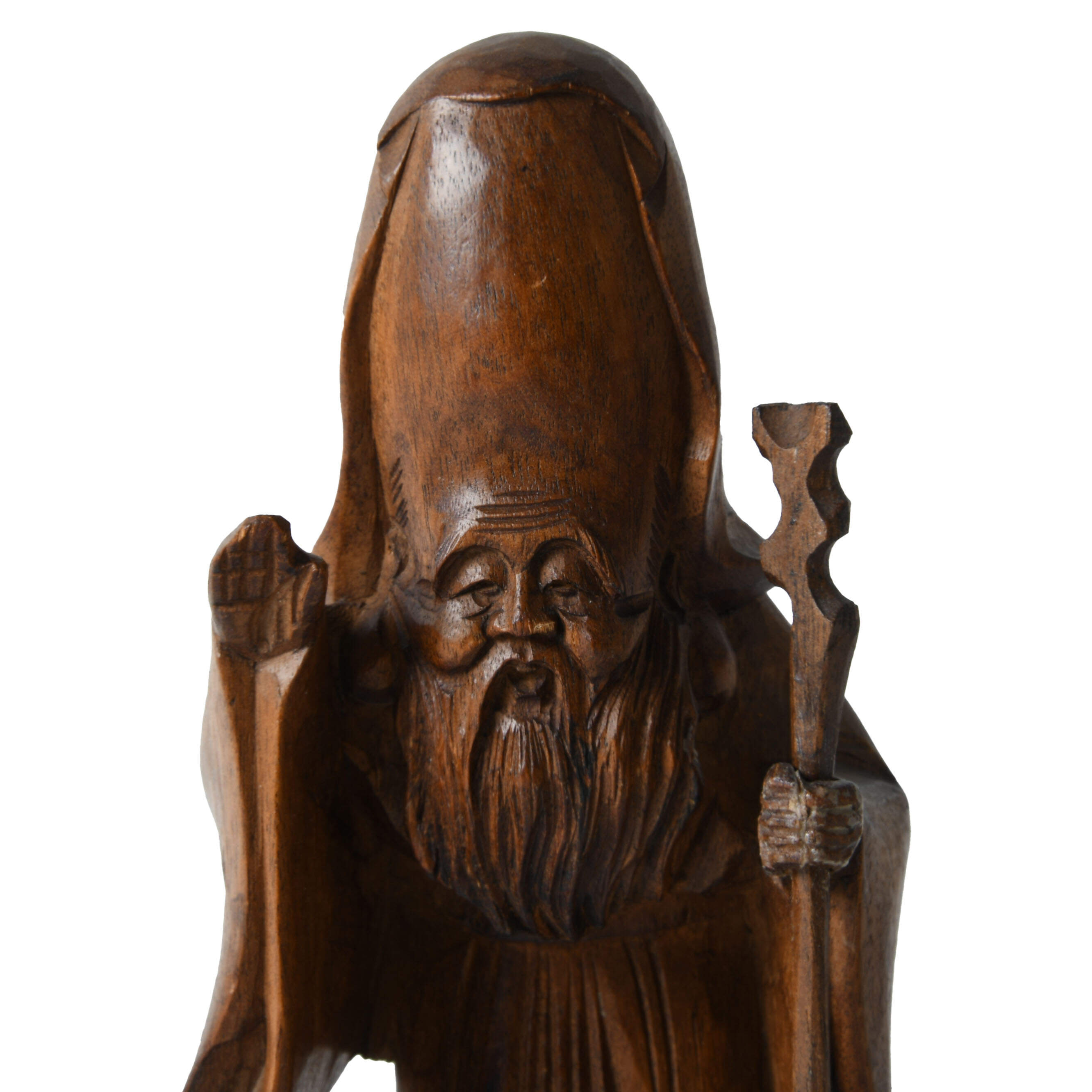 4-Piece Group of Carved Wood Figures-8