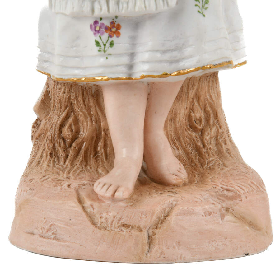 Antique German Bisque Figure of a Young Girl-5
