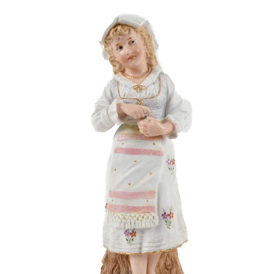 Antique German Bisque Figure of a Young Girl-4