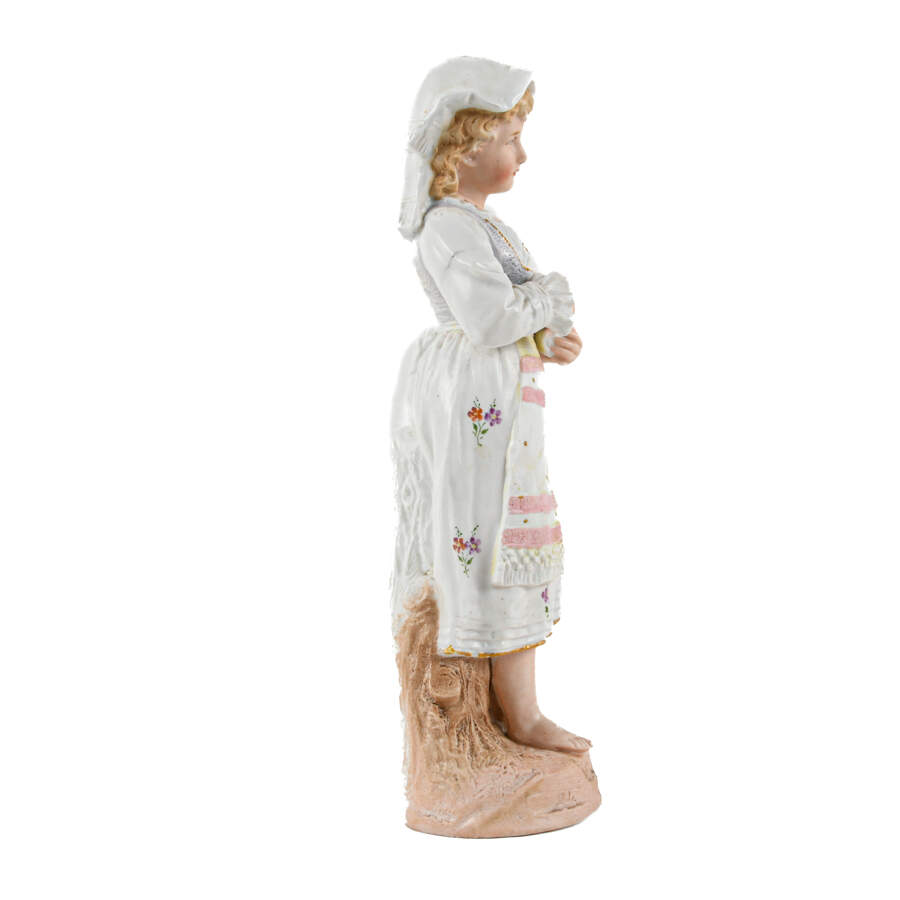 Antique German Bisque Figure of a Young Girl-3