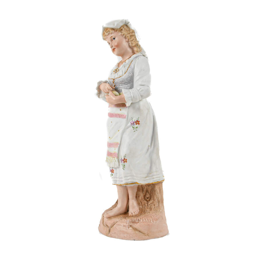 Antique German Bisque Figure of a Young Girl-2