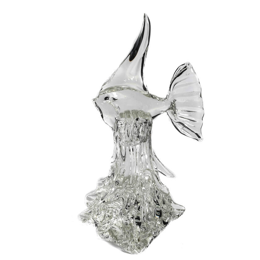 Hand-Blown Art Glass Fish Sculpture-4