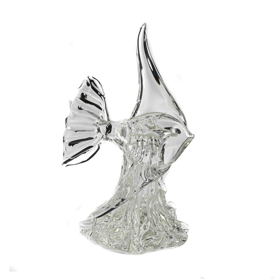 Hand-Blown Art Glass Fish Sculpture-1