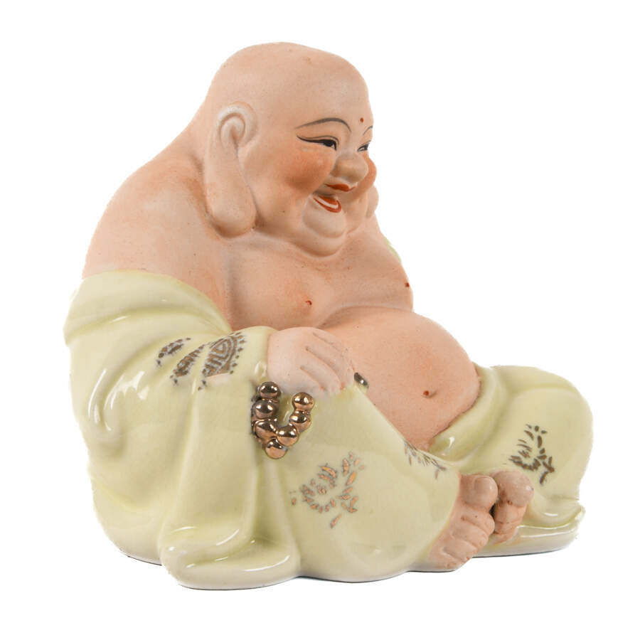 Porcelain Happy Seated Buddha-4