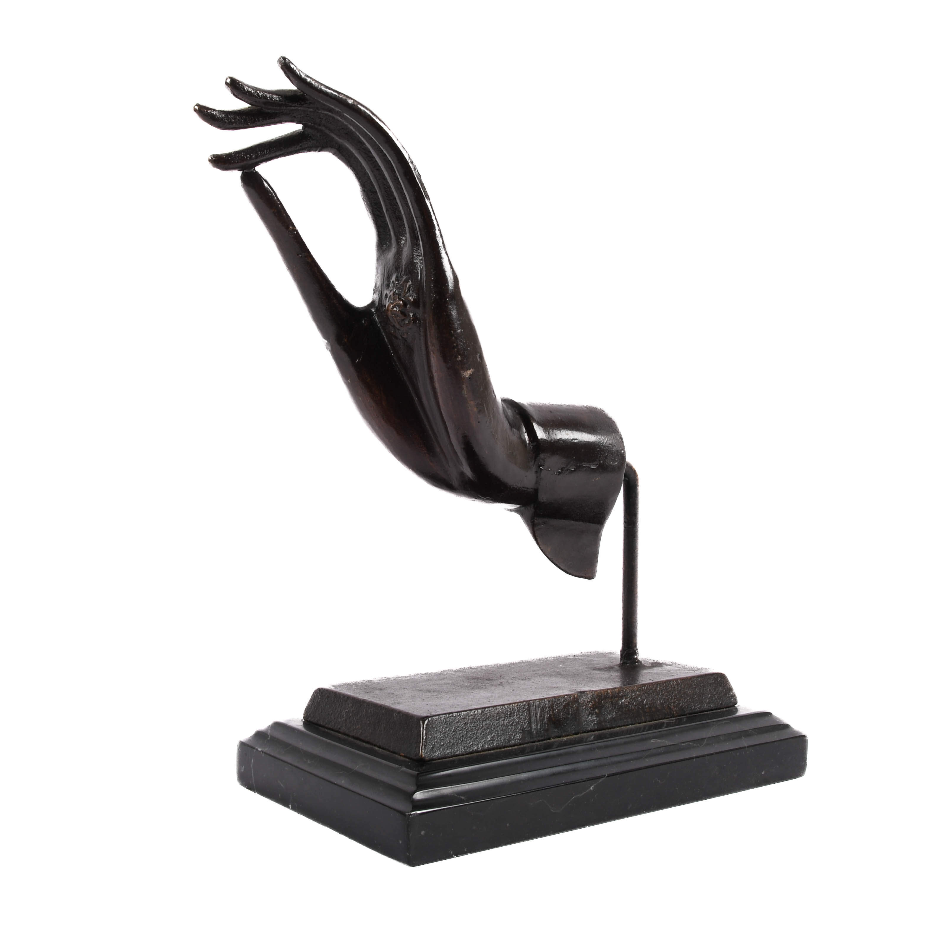 Whimsical Bronze Hand Sculpture-5