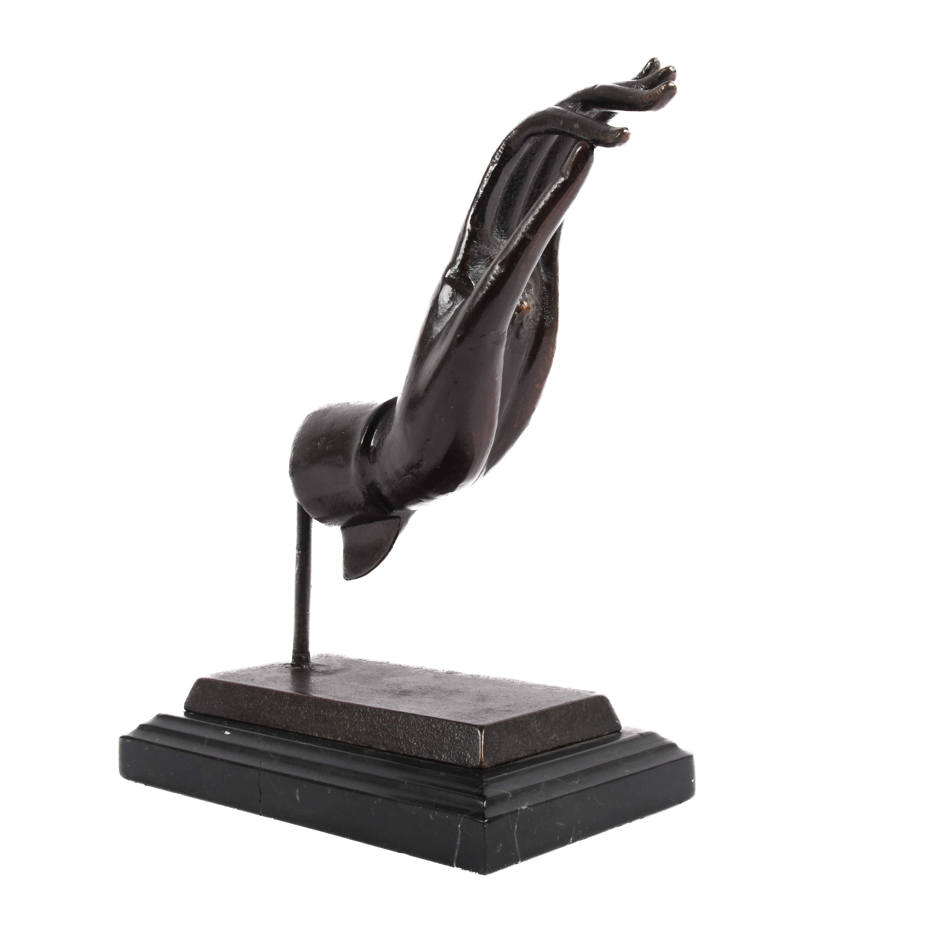 Whimsical Bronze Hand Sculpture-2