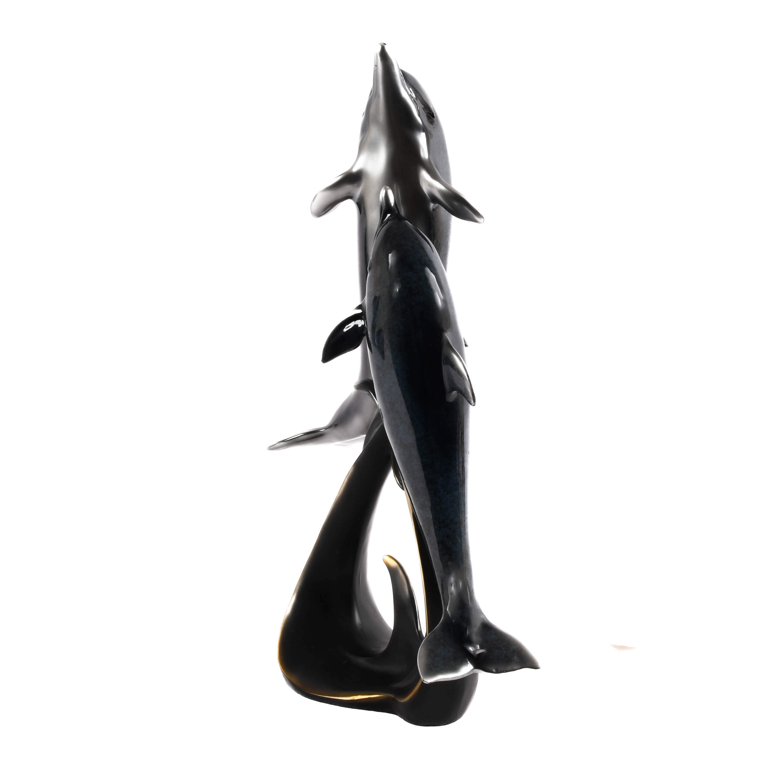 Miguel Lopez-Style Figural Dolphin Sculpture-4