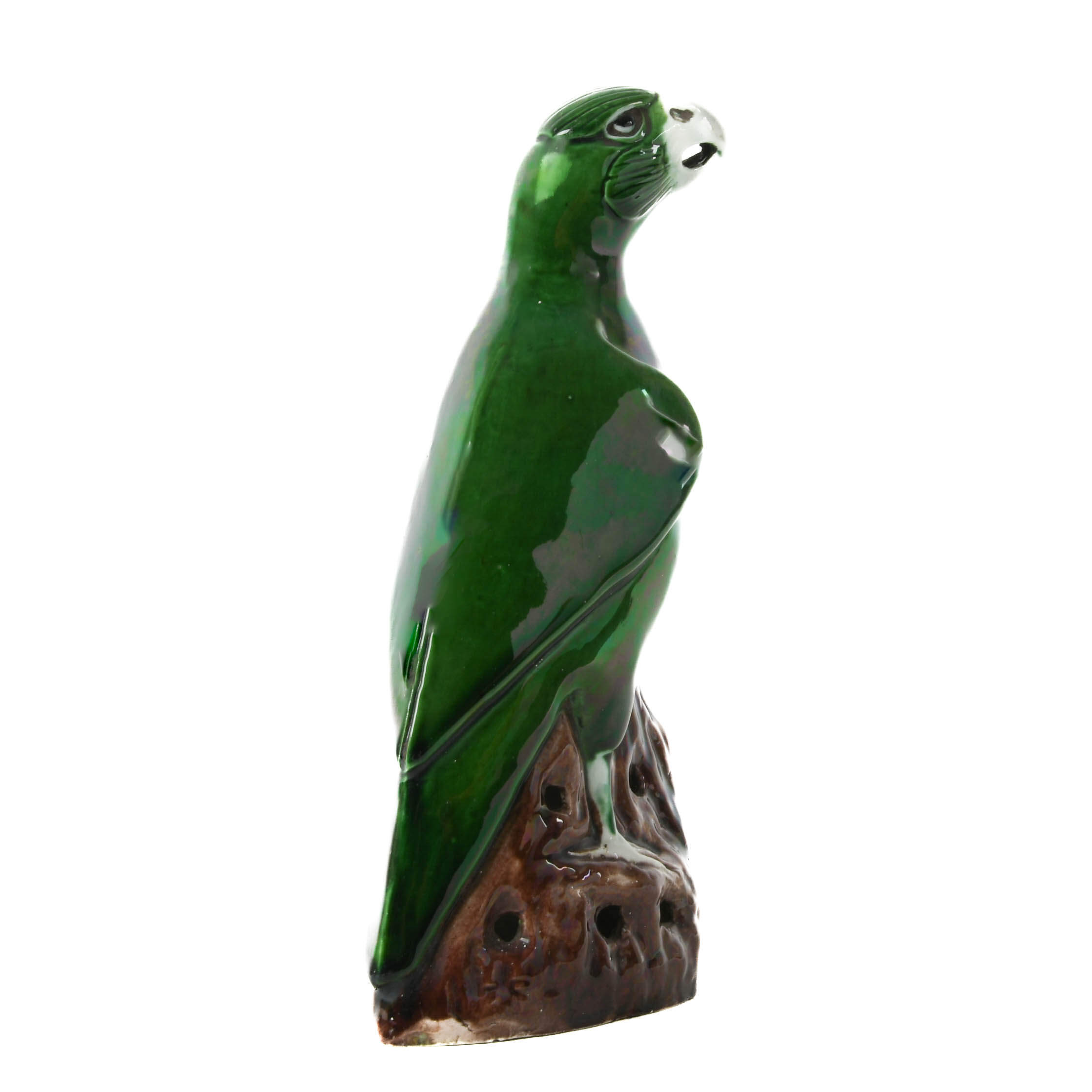 High Glazed Parrot Pottery Statue-5